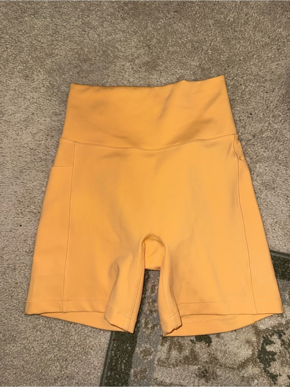 all in motion Bright orange High-Rise Bike Shorts